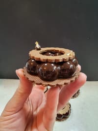 קינוח אישי שוקולד מגוון ציפוי מבריק 