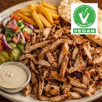 שווארמה צמחונית בצלחת / מגש 