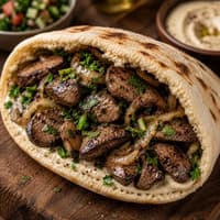 כבד עוף בפיתה 